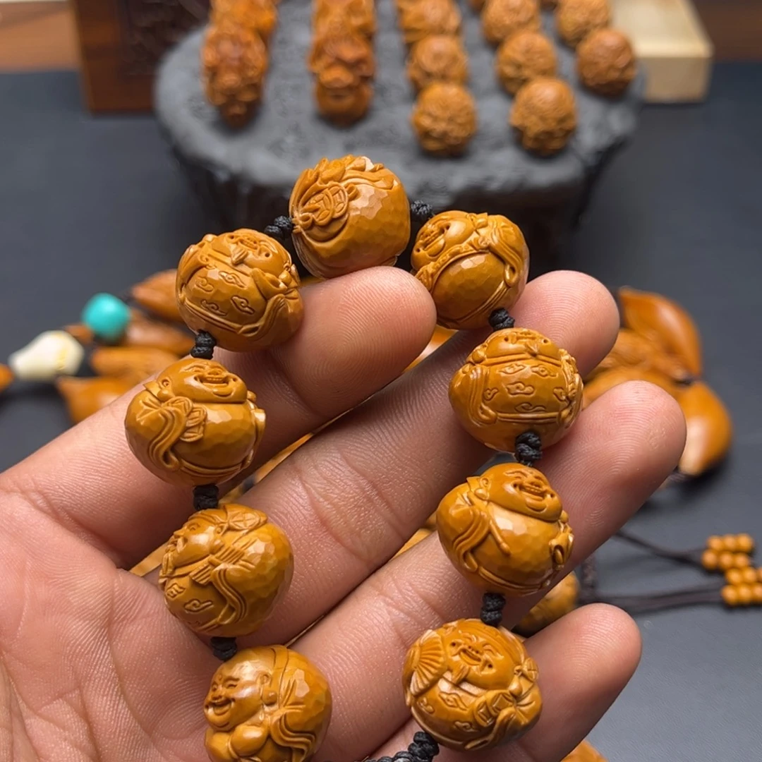 手串橄榄核财迷核雕