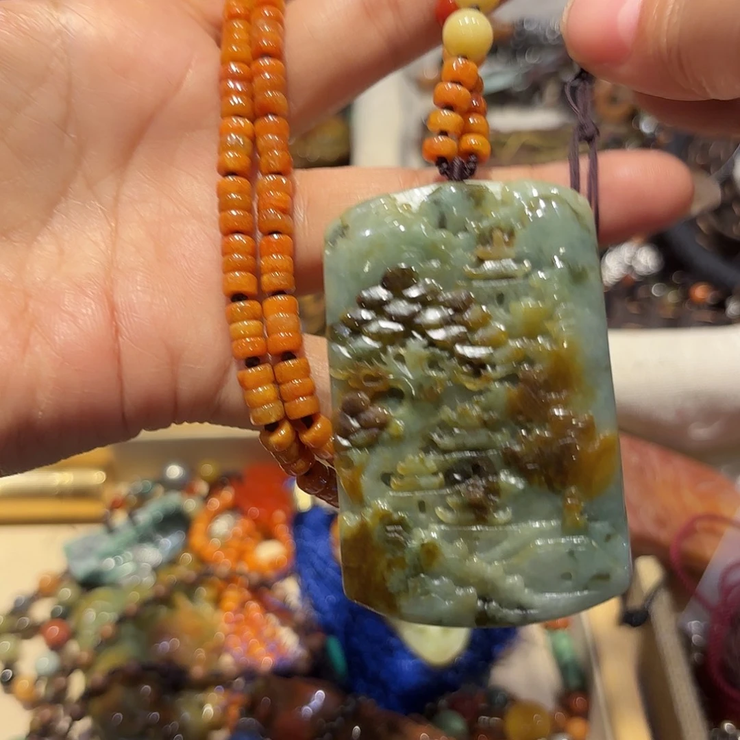 翡翠未镶嵌颈饰原创