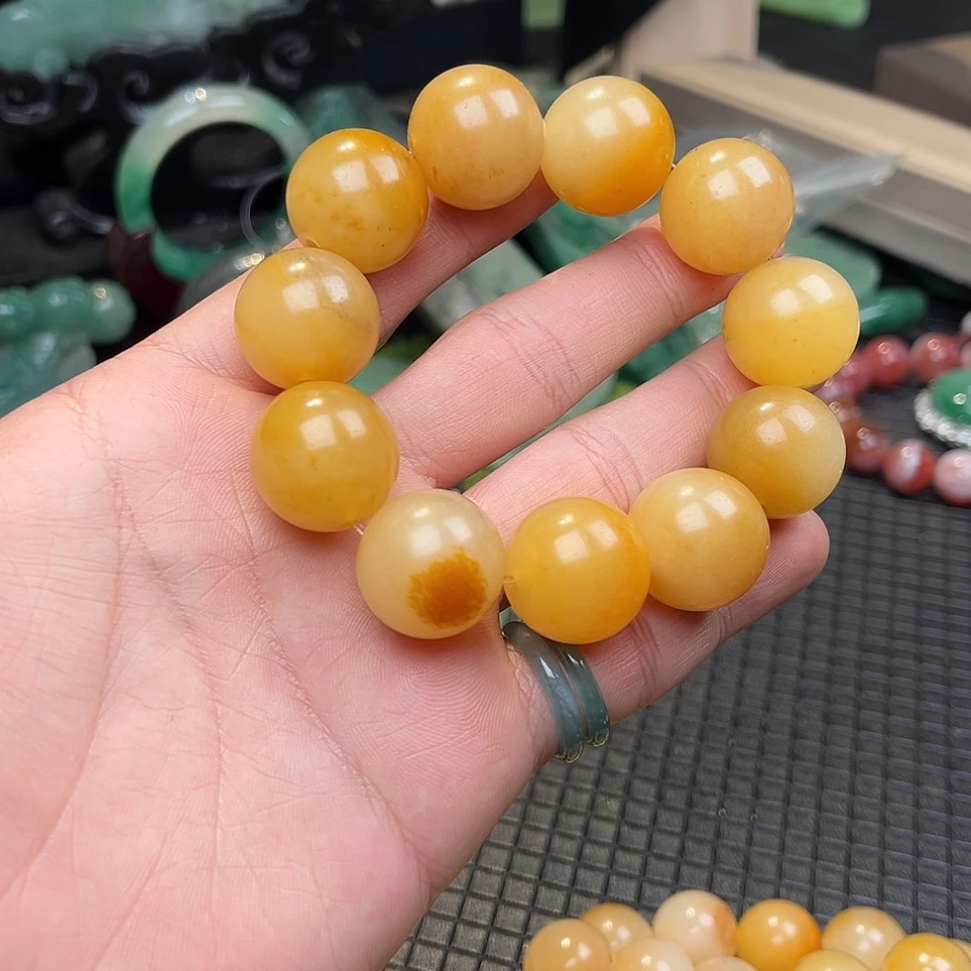 石英质玉（非洲翠）未镶嵌手链