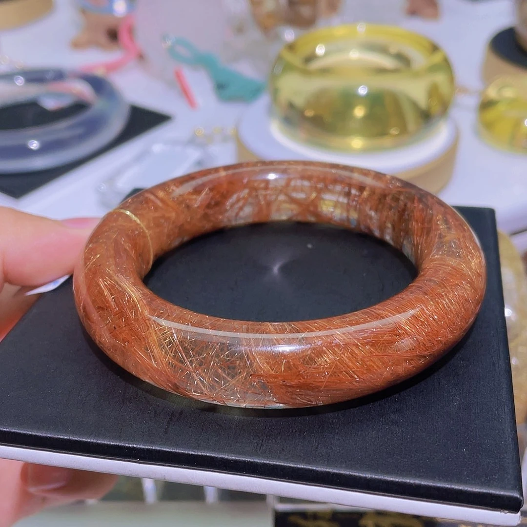z***g未镶嵌手镯水晶天然红铜发晶手镯