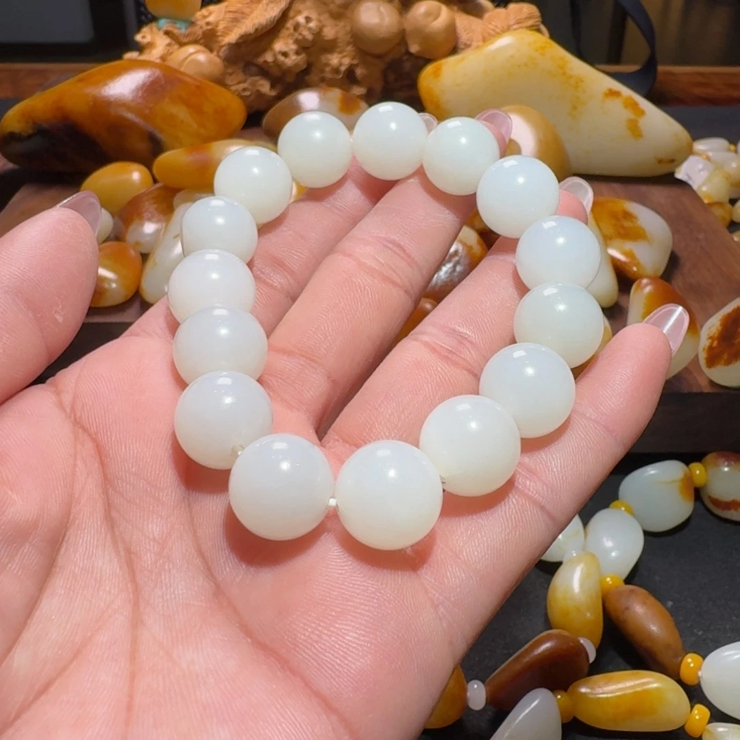 颈饰未镶嵌和田玉14m m