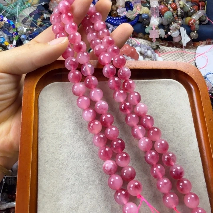 查罗石未镶嵌珠宝半成品卡10飘花粉一条