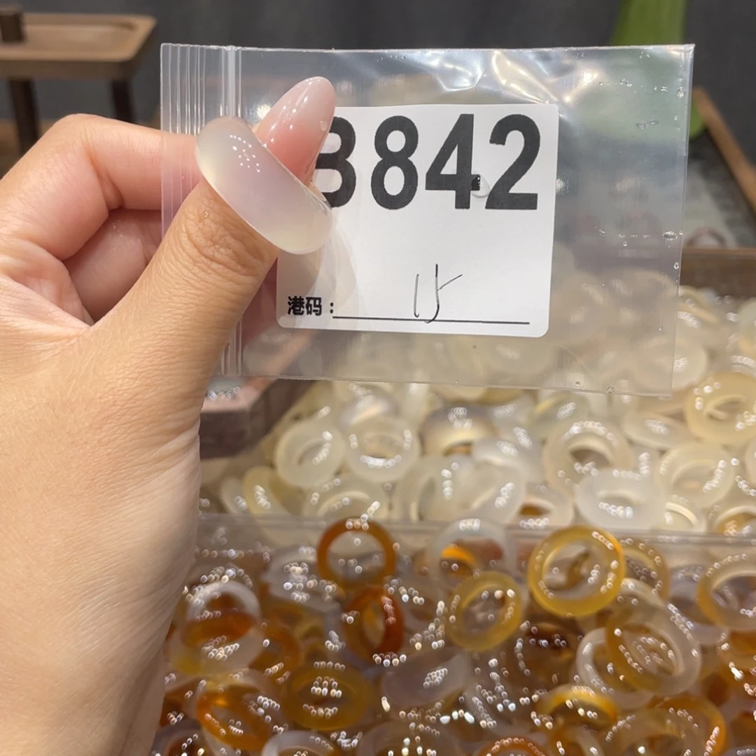 玛瑙/玉髓未镶嵌戒指842