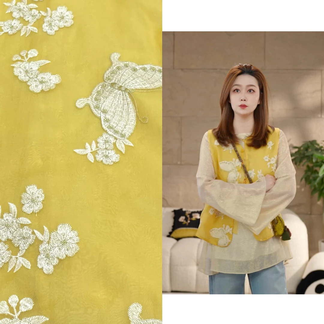 Miss.Z【金瑞福蝶】桑蚕丝欧根纱重工立体刺绣马夹#m9625春夏马甲