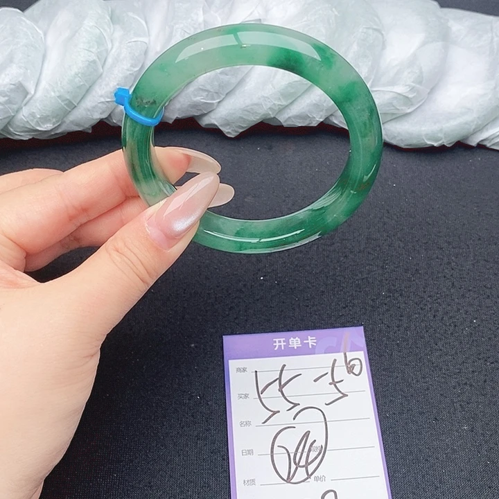 牌天然A货非洲翠手镯24