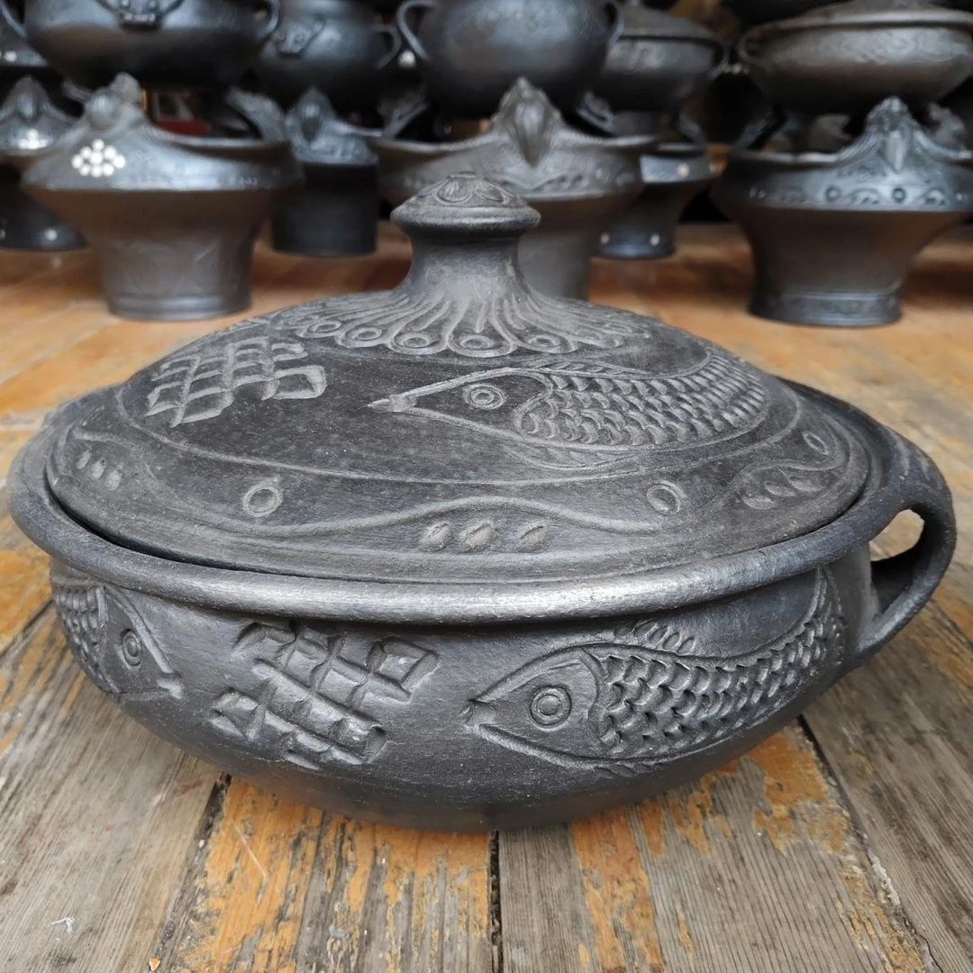 尼西黑陶香格里拉特产复古传统仿古纯手工摆件砂锅煲汤锅具包邮