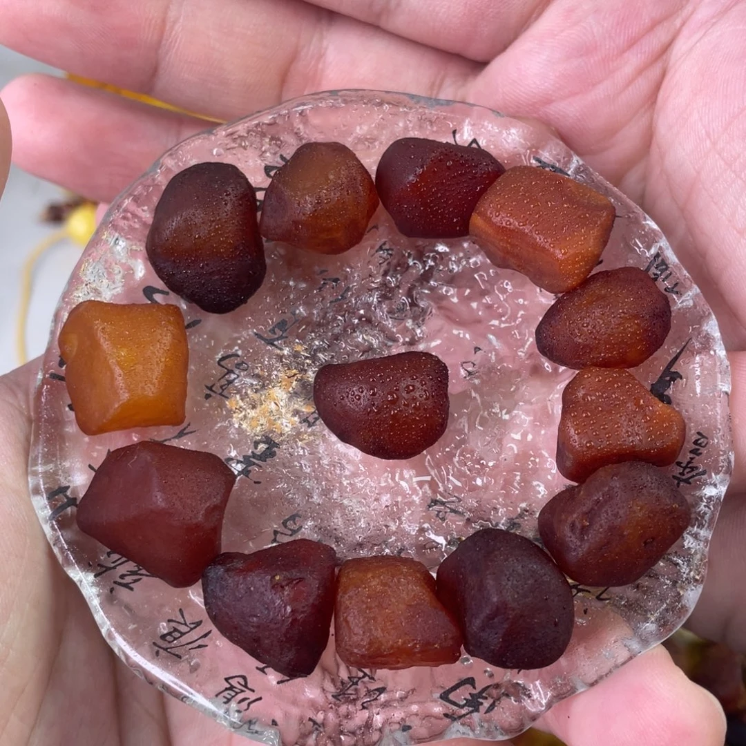 定制琥珀天然琥珀原皮手串