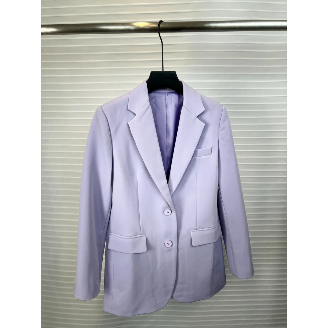 贝美basicmain V领亮色西装