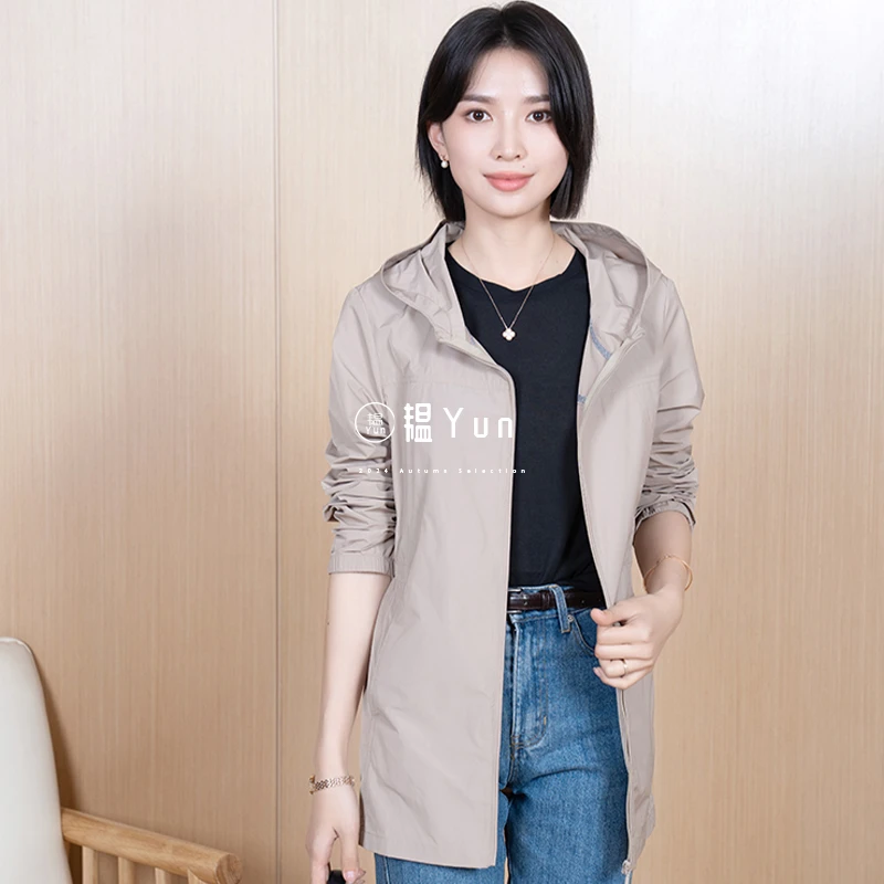 休闲连帽轮廓型风衣A252215072 FY