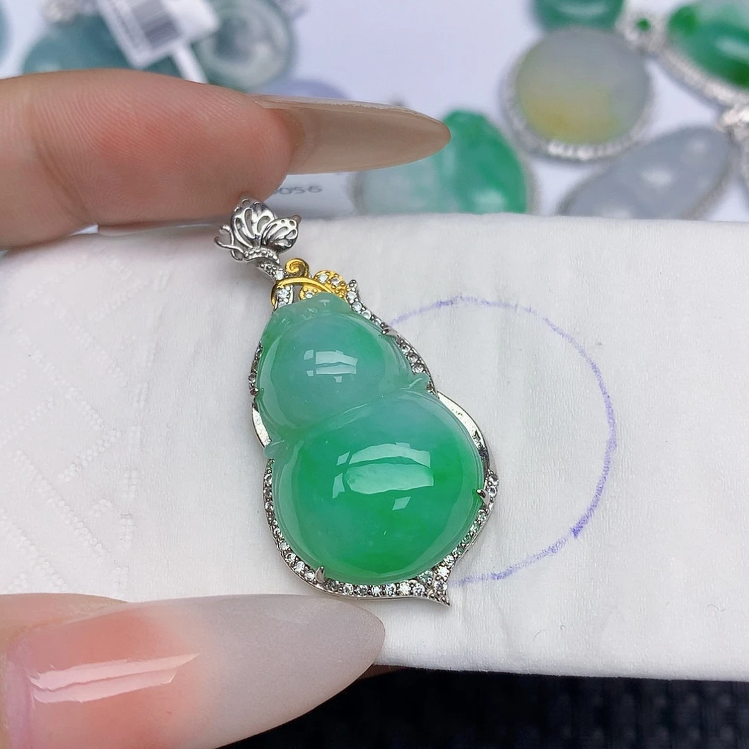 翡翠未镶嵌颈饰天然缅甸翡翠a货百元以上9元证书费自理