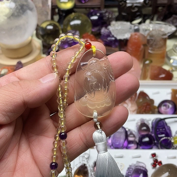 水晶颈饰未镶嵌黄水晶