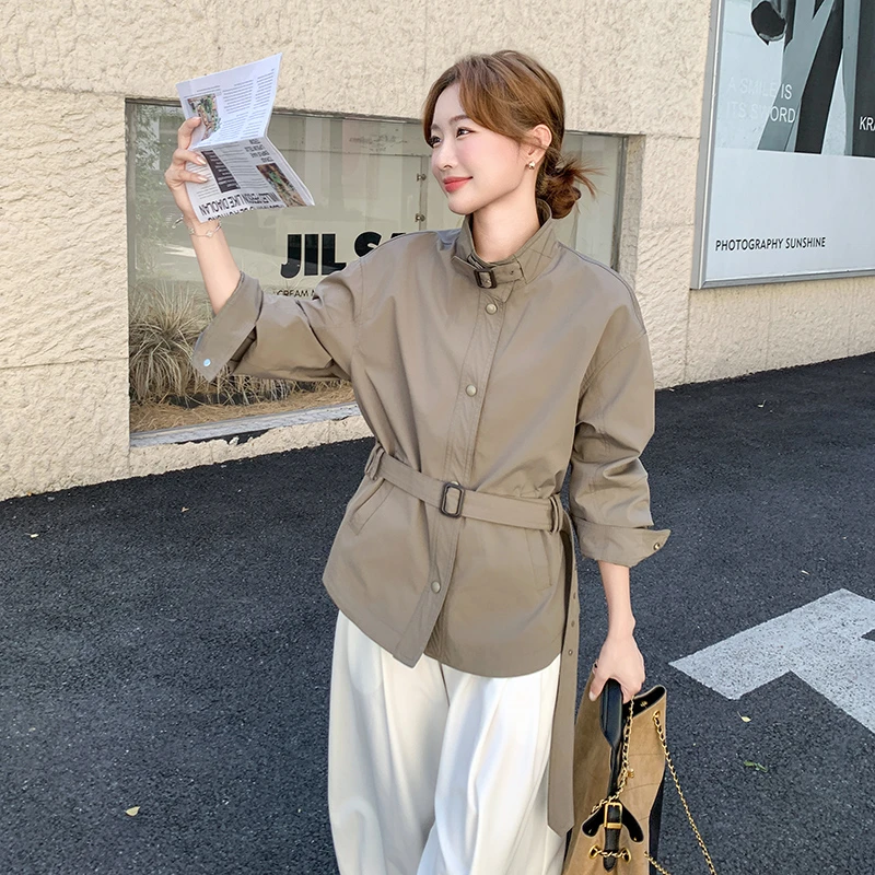 卡其色风衣外套女春秋2025新款短款小个子大衣流行爆款高级感超火