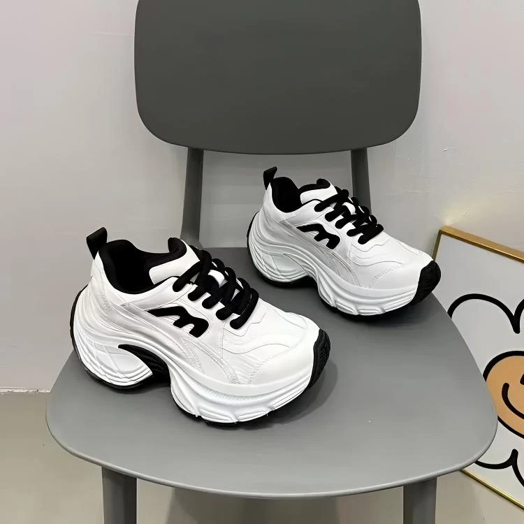 高颜值厚底老爹鞋女2025年新款春秋时尚休闲百搭简约舒适运动鞋女