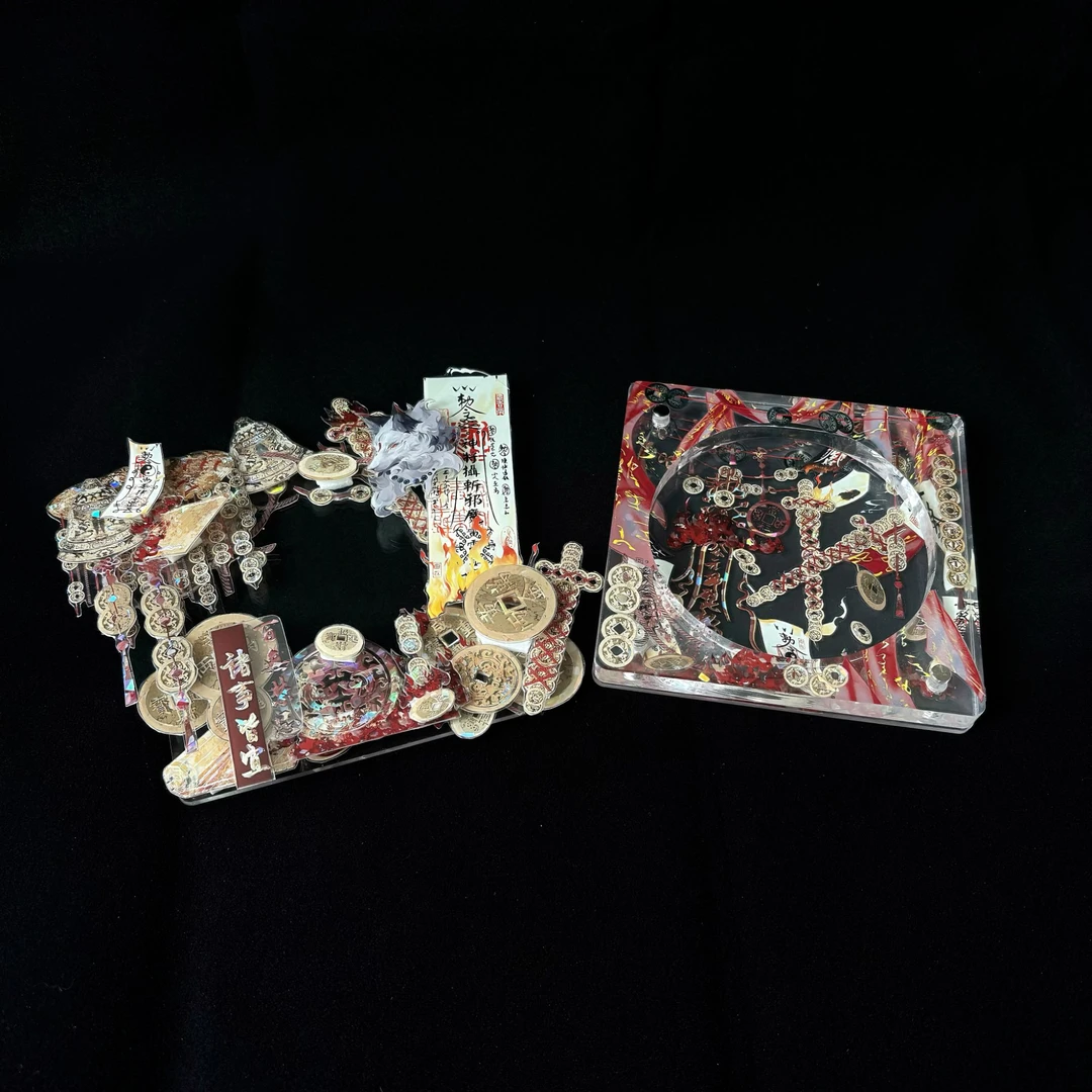 【新品幽冥】羡鱼原创亚克力二次元谷美吧唧砖古风动漫周边动漫摆件