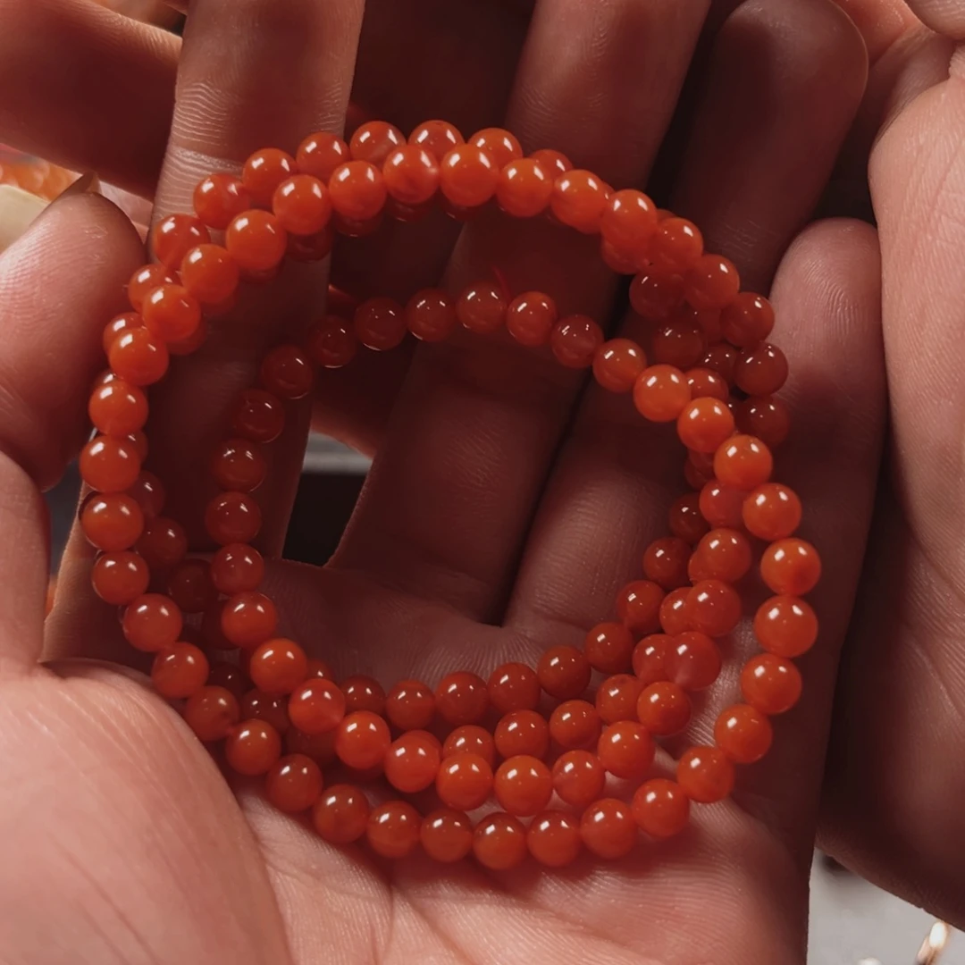 南红玛瑙手链未镶嵌