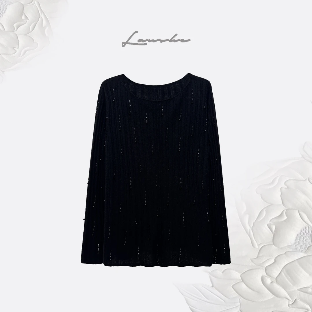 Lanshe阑舍·法式小香风重工钉珠上衣