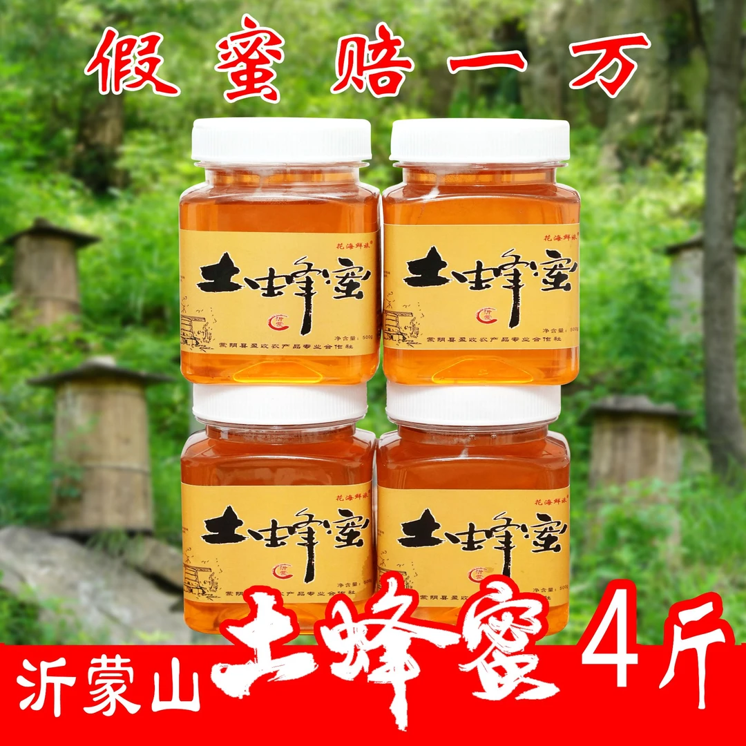 【纯正蜂蜜】沂蒙山土蜂蜜4斤 采集野山花《可做酵素》 优质蜜源