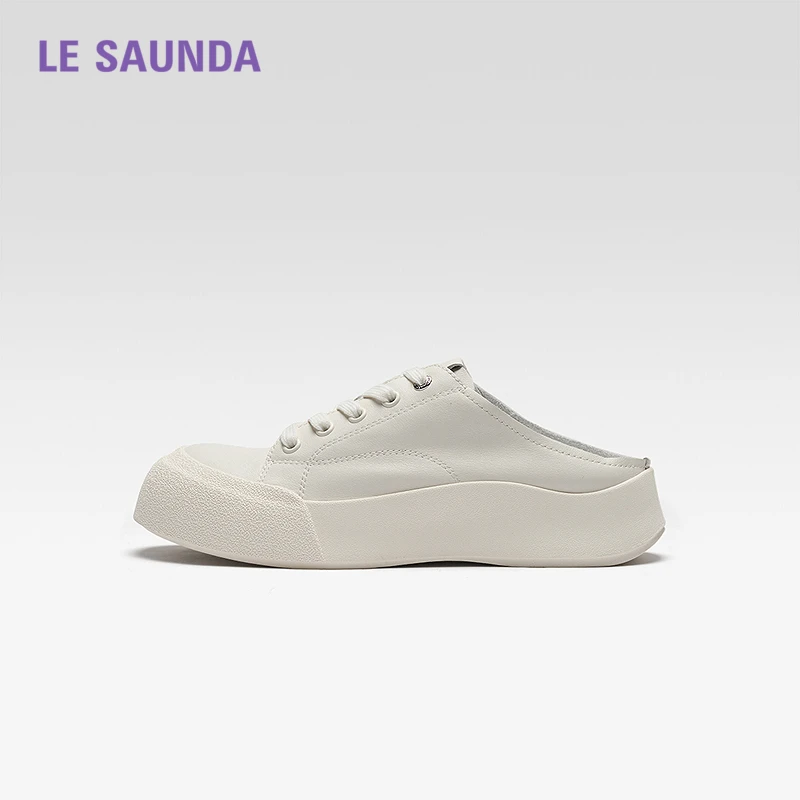 [生椰厚乳]莱尔斯丹2025春季新款懒人厚底包头穆勒拖6M46902