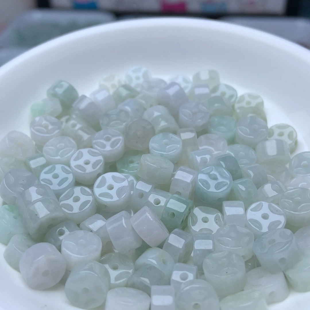 散珠翡翠卡8双面金钱扣50个