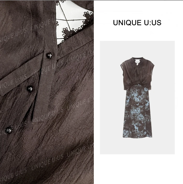 UNIQUE U:US【半夏清风】新品法式松弛高级感连衣裙-251188-口播