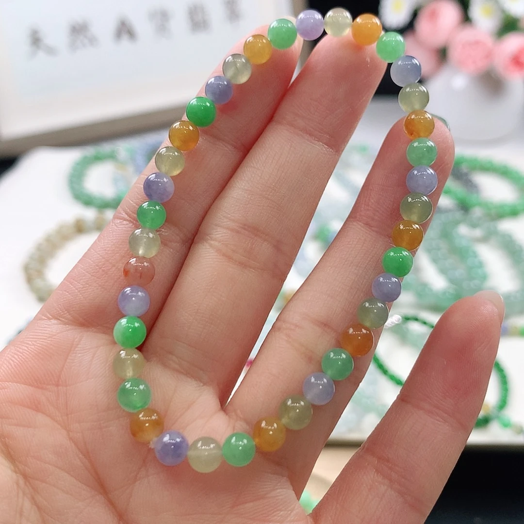 未镶嵌手链翡翠手链5mm