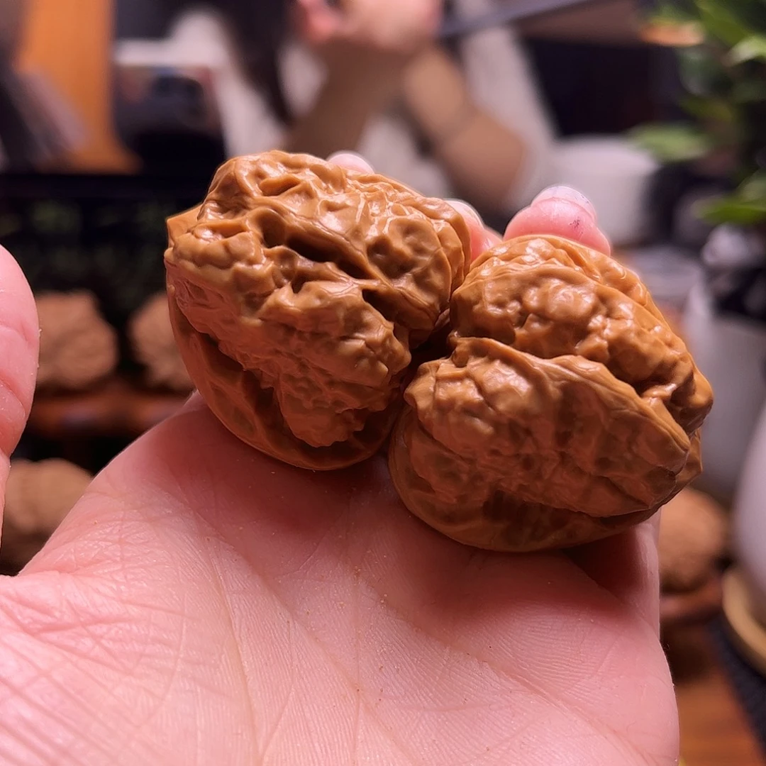 温***降把件文玩核桃39+三角蛙80
