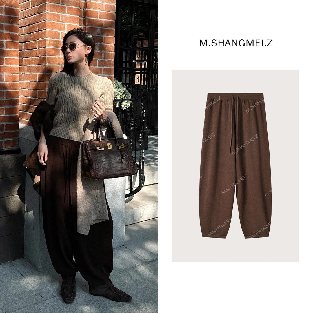M.SHANGMEI.Z/沐熙【柏林黄昏】美大哥亲和复古系绳休闲裤X123409
