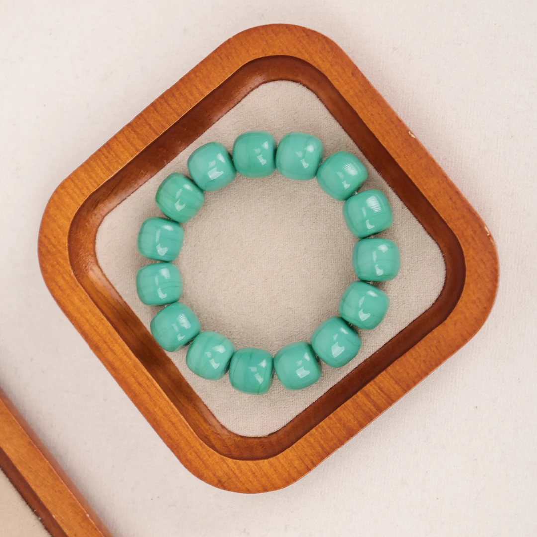 合金手链 LZ2302-1 清水蓝松松老型珠琉璃手串