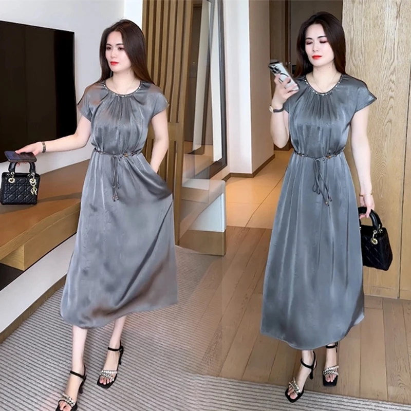 2025夏季新款穿搭显瘦收腰洋气时尚套裙气质蕾丝拼接短袖套装