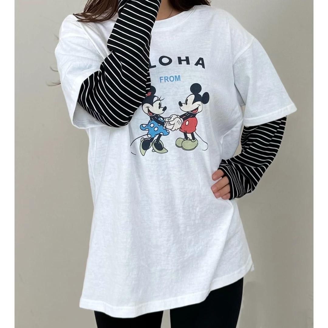 《溪上年货》条纹拼接袖T恤 浮力NO退no换