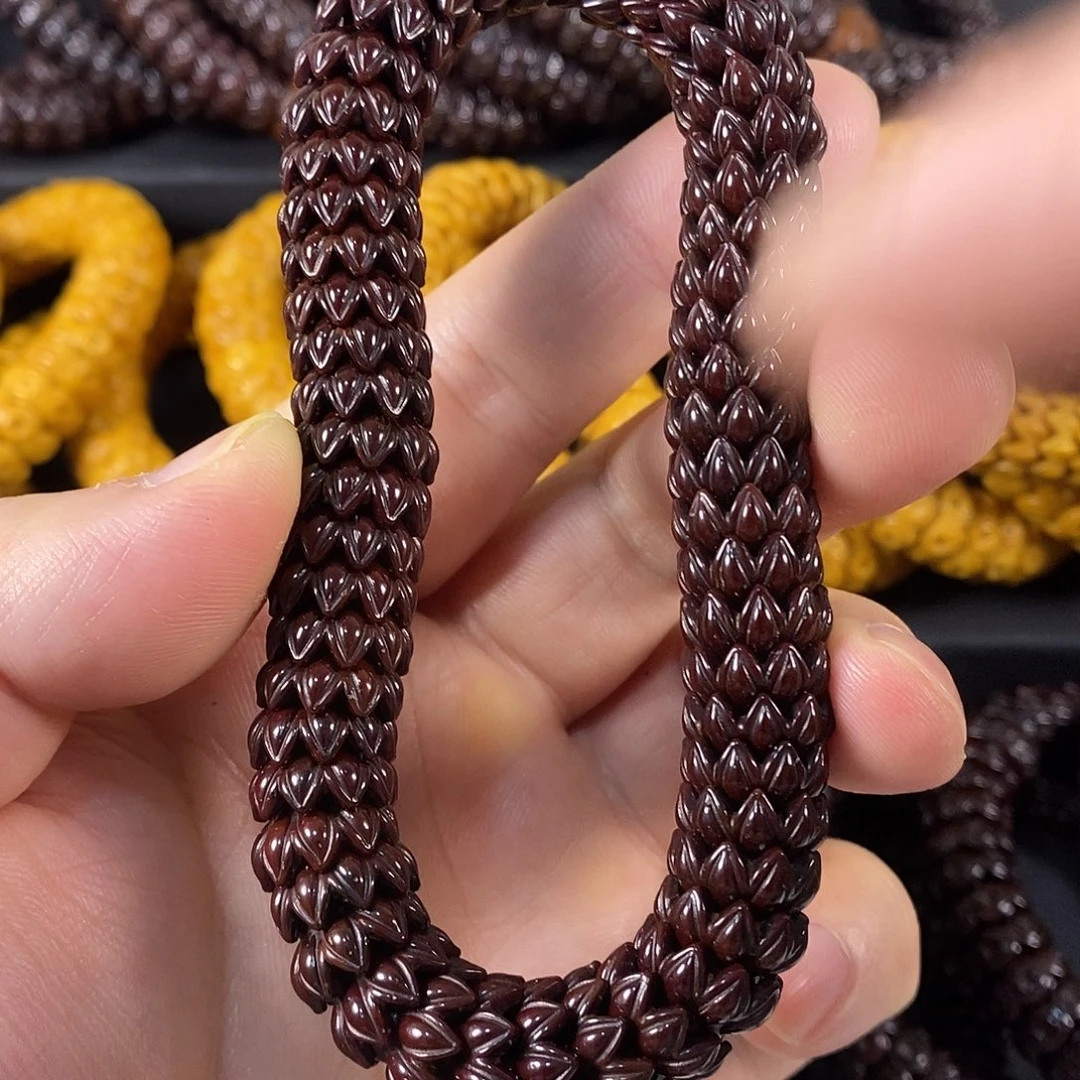 紫金鼠手串包浆莲花12