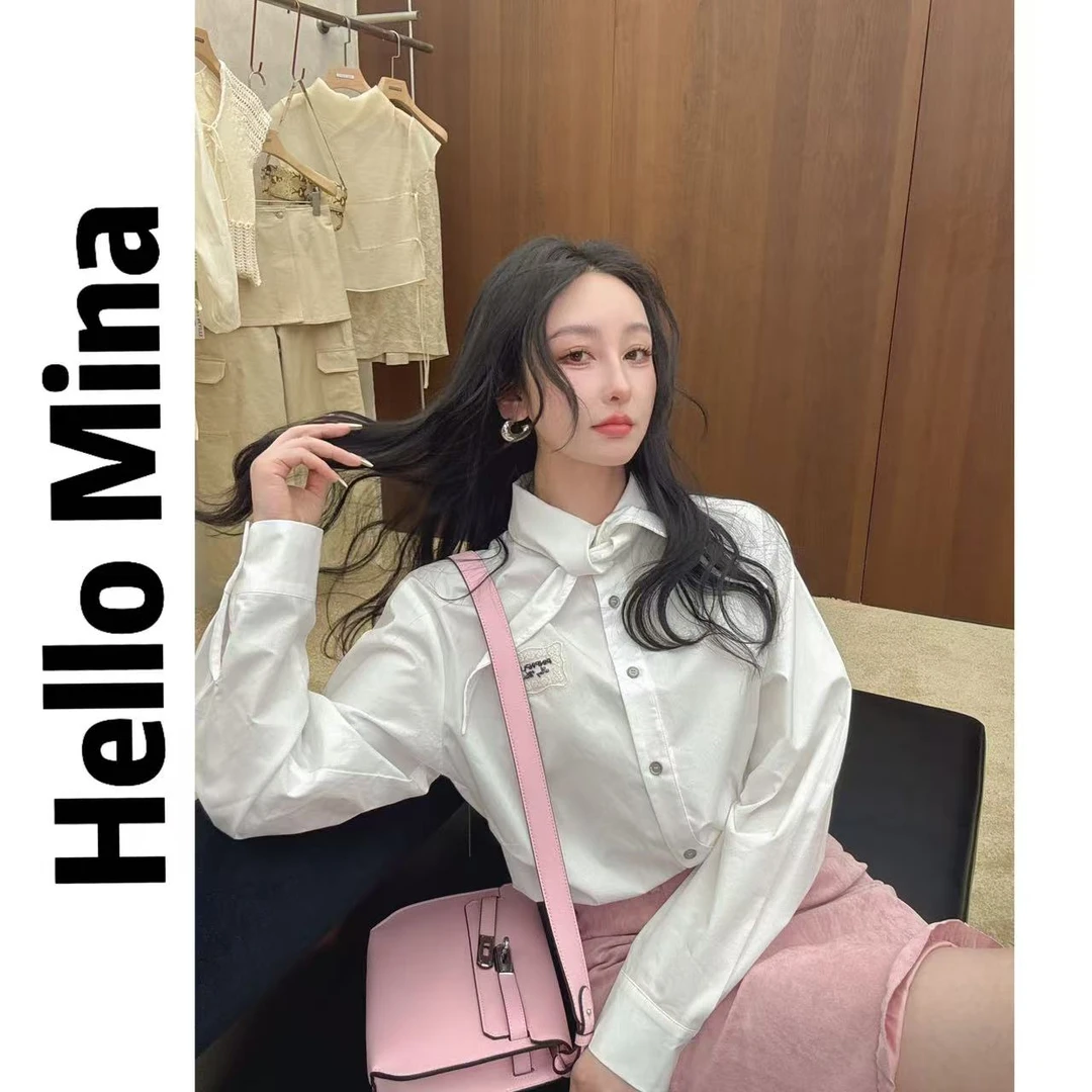 5592东大门早春新款尖领衬衫