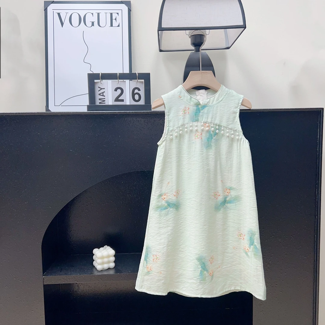 555~【无袖】女童夏季新国风裙~荷塘月色~