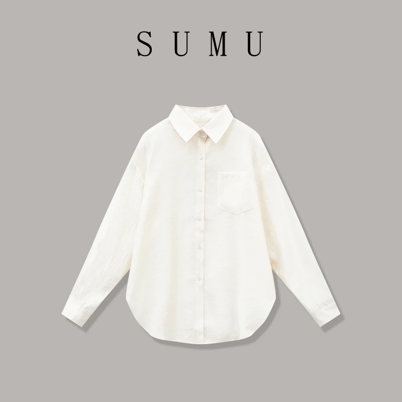 宿慕SUMU 女款衬衫 3-21 春季2025新款时尚百搭休闲衬衫M000Q0