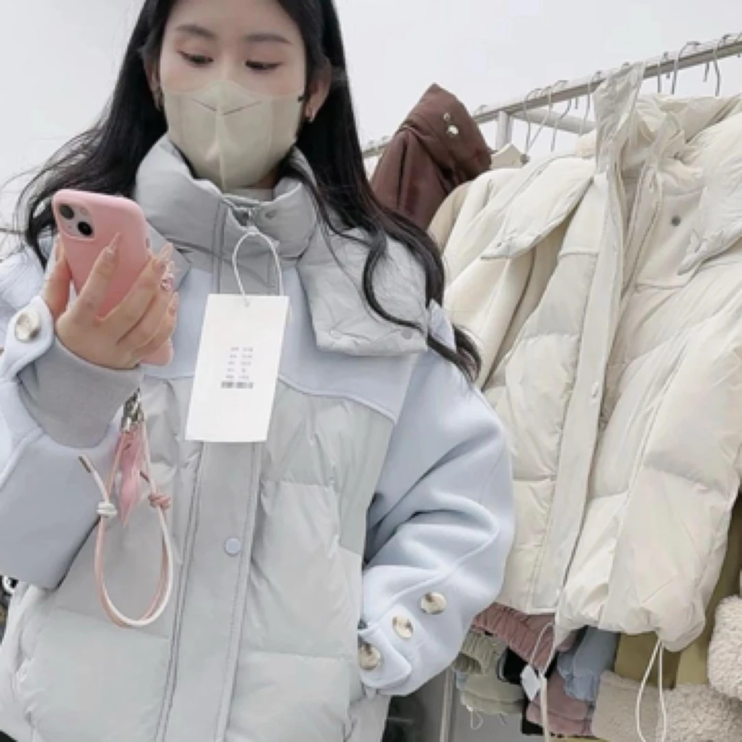 莎姐严选韩版时尚加厚保暖连帽外套28131