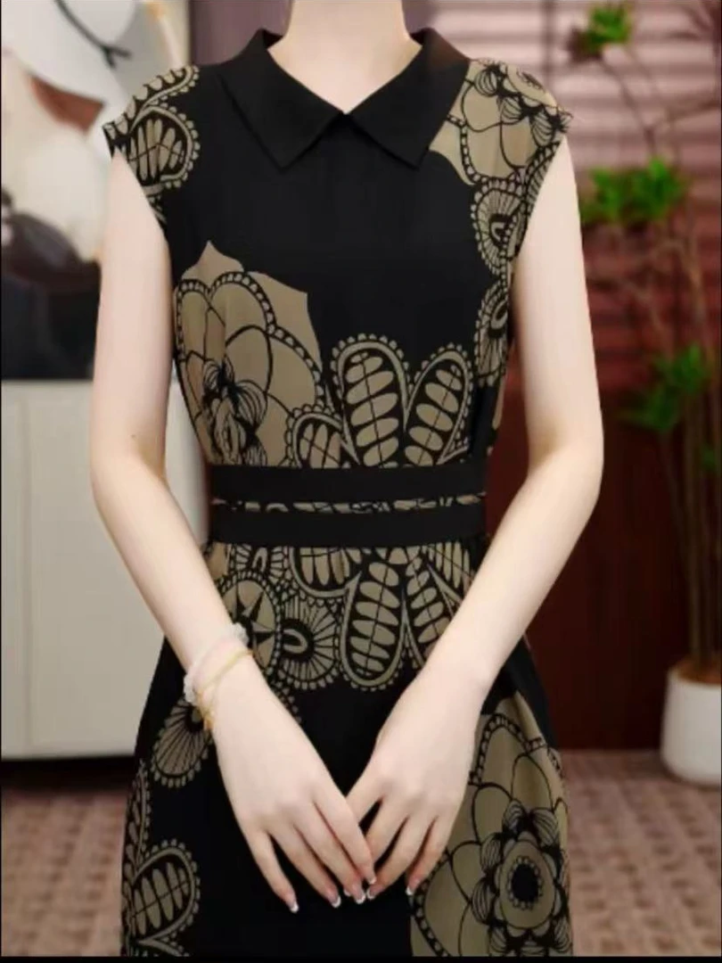 高弹力复古港风不褪色长裙连衣裙长袖宽松时尚芭比风