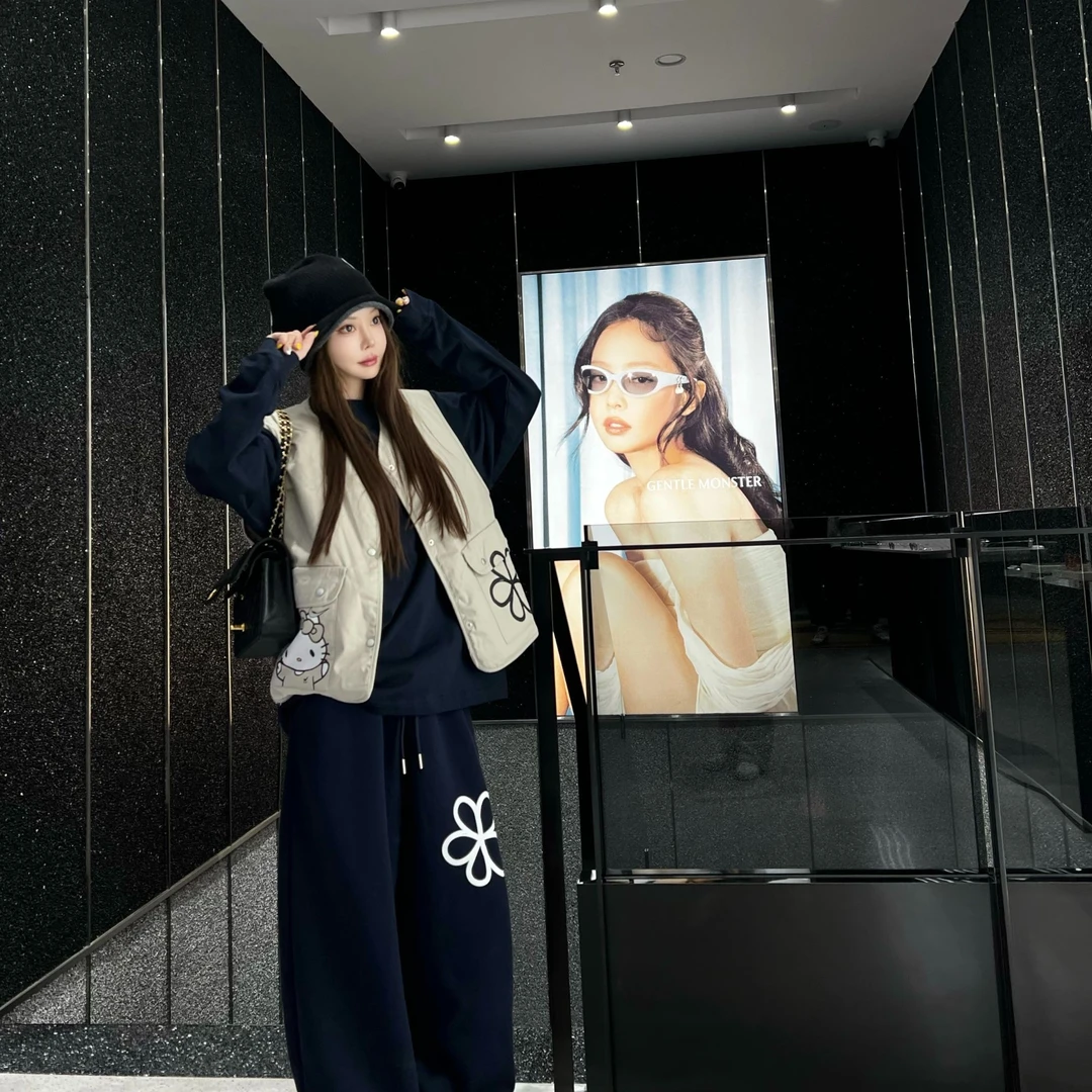 【北北推荐】冬季新款定制可爱图案休闲卫衣套装 S536