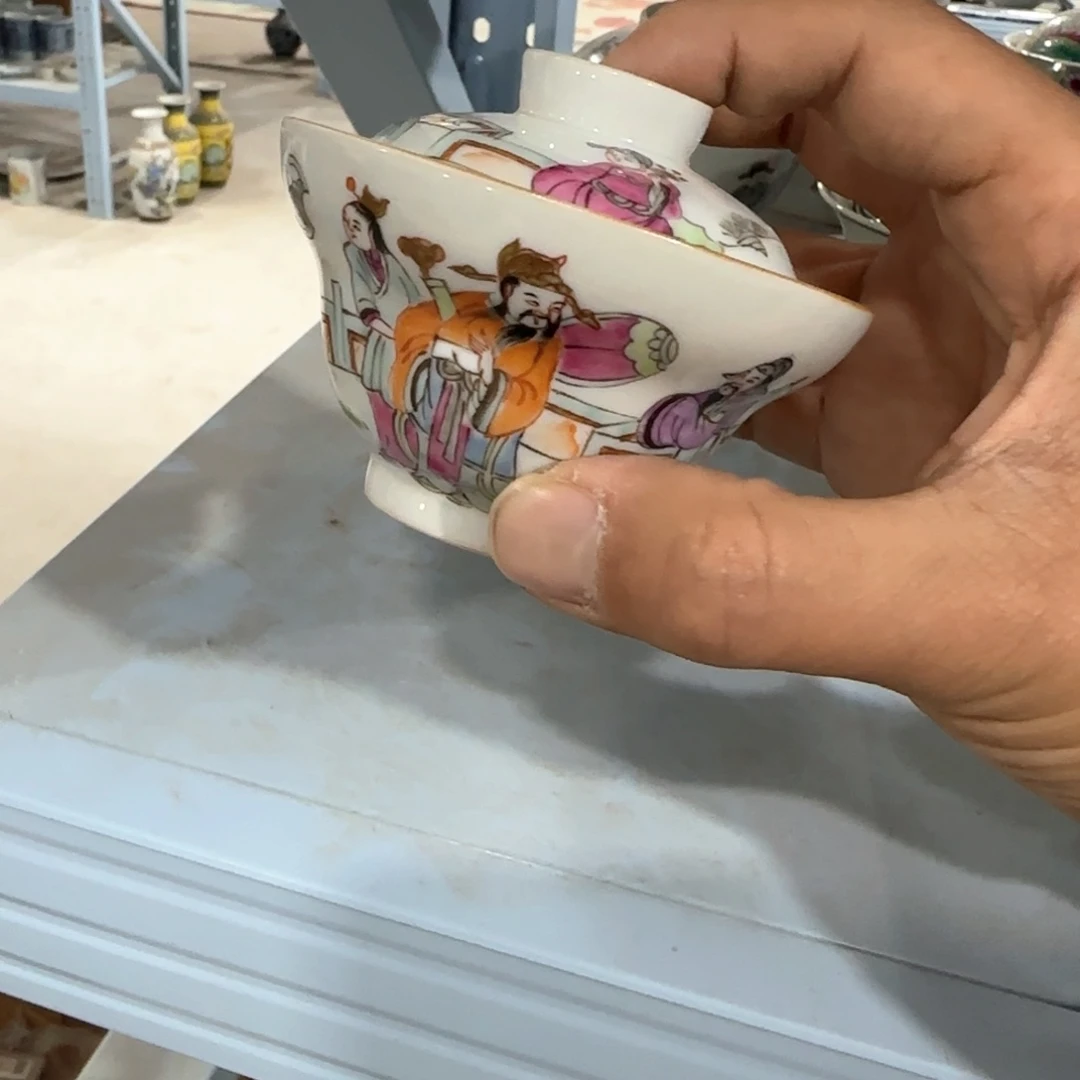 瓷片摆件手绘瓷器全部处理