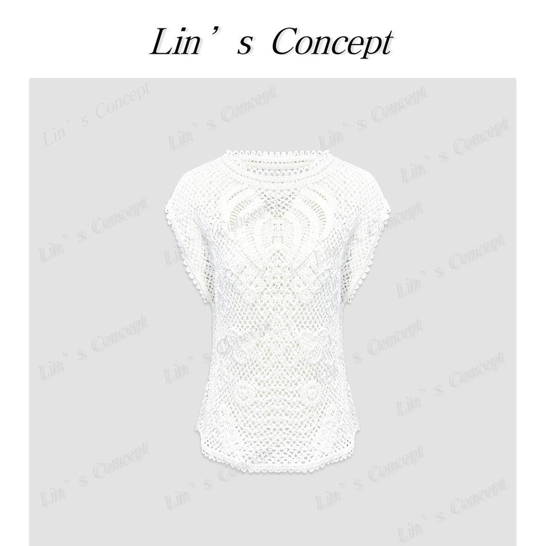 【Lin's concept】设计师款重工镂空高级感上衣 DL2405487
