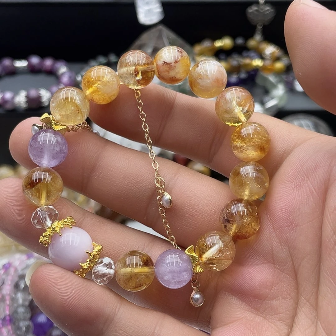 水晶手链未镶嵌蜂蜜奶盖