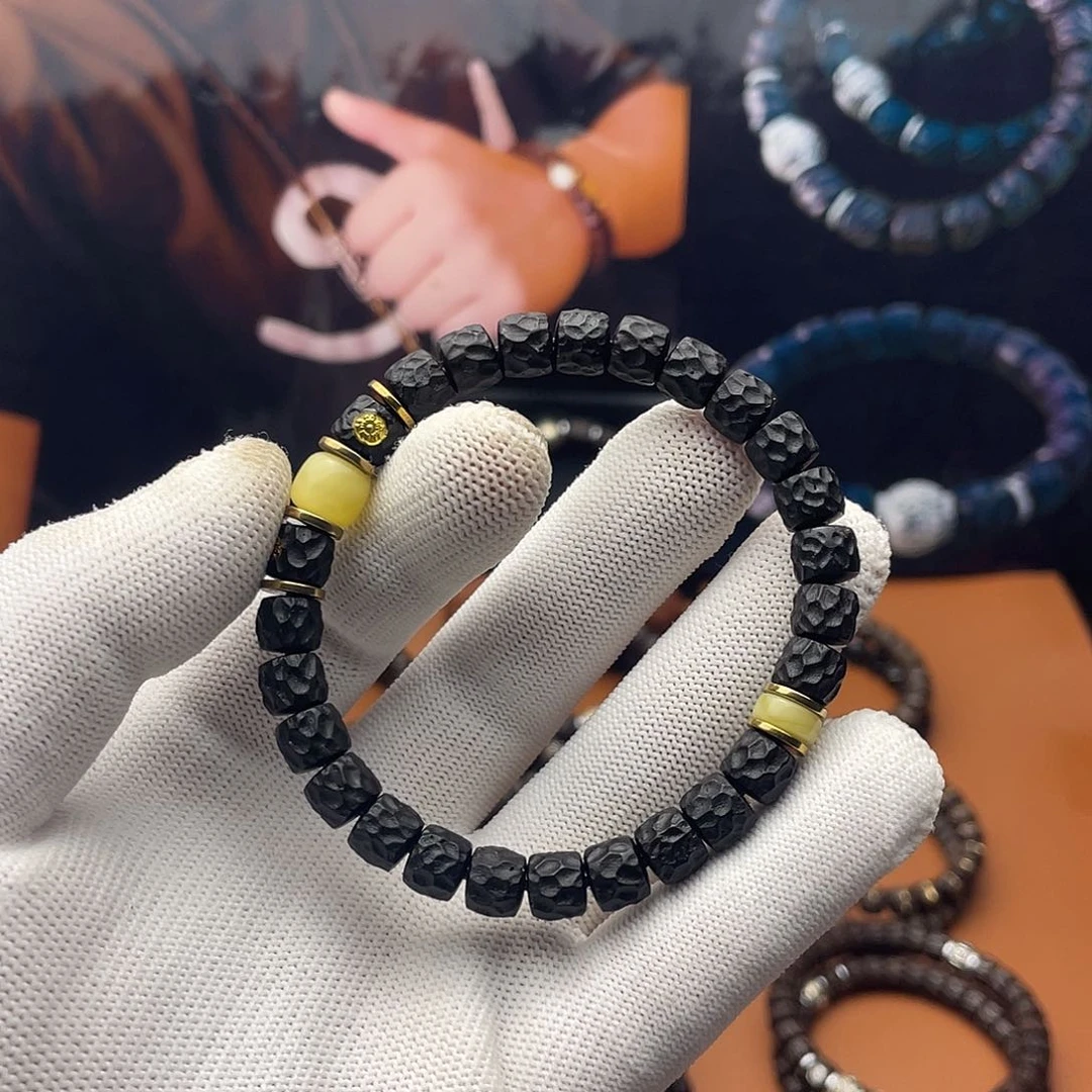 椰蒂手串8黑金无相双腊