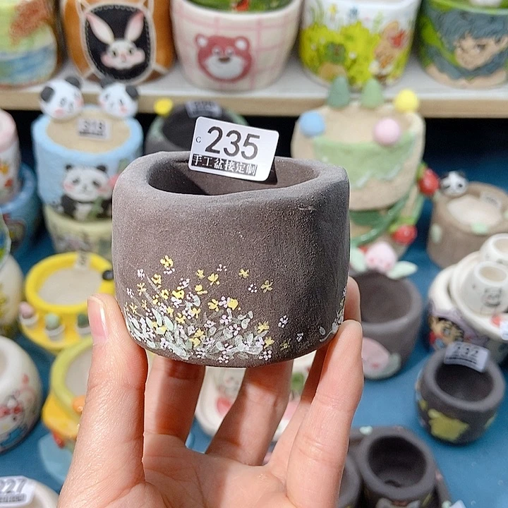 大舅手工手绘盆235