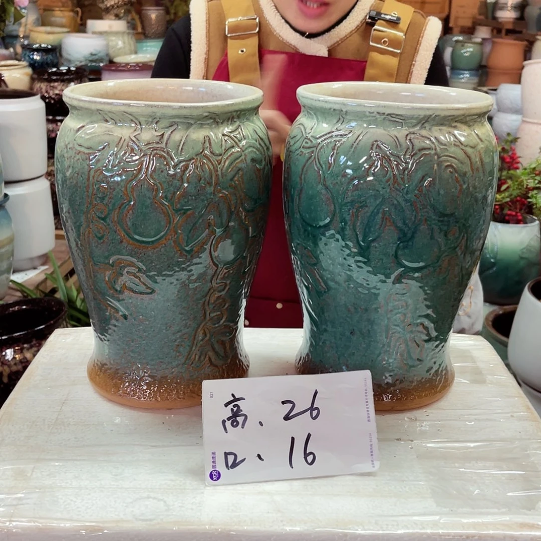 紫砂花盆高度26口径15