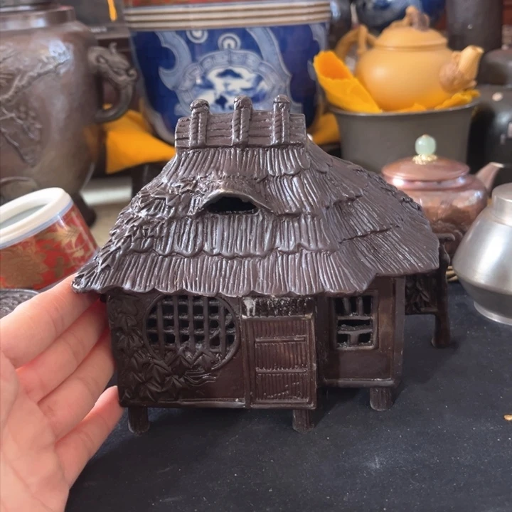 蜜安罐瓷香炉锡茶则