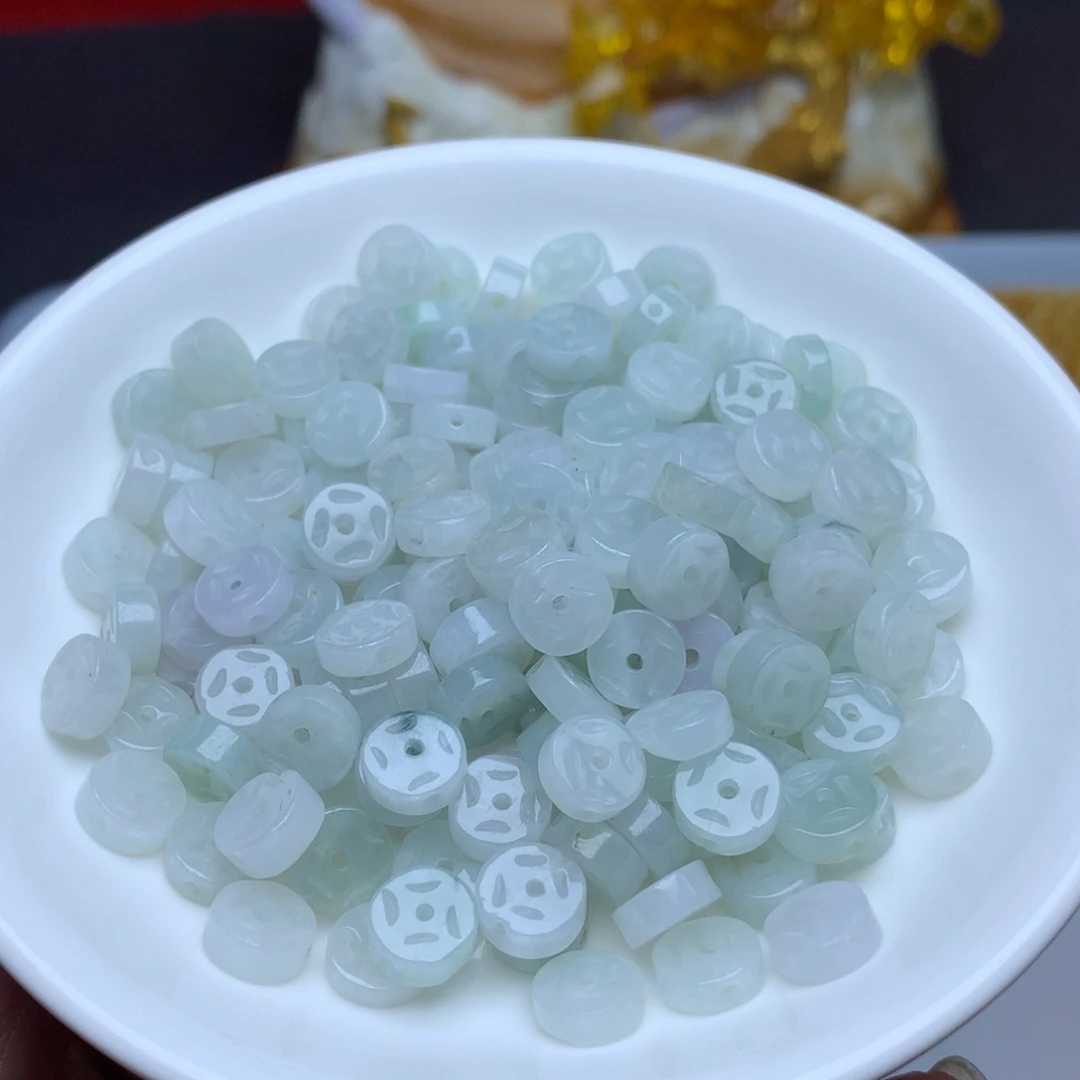 【闪购商品】翡翠手链未镶嵌卡8双面金钱扣30个