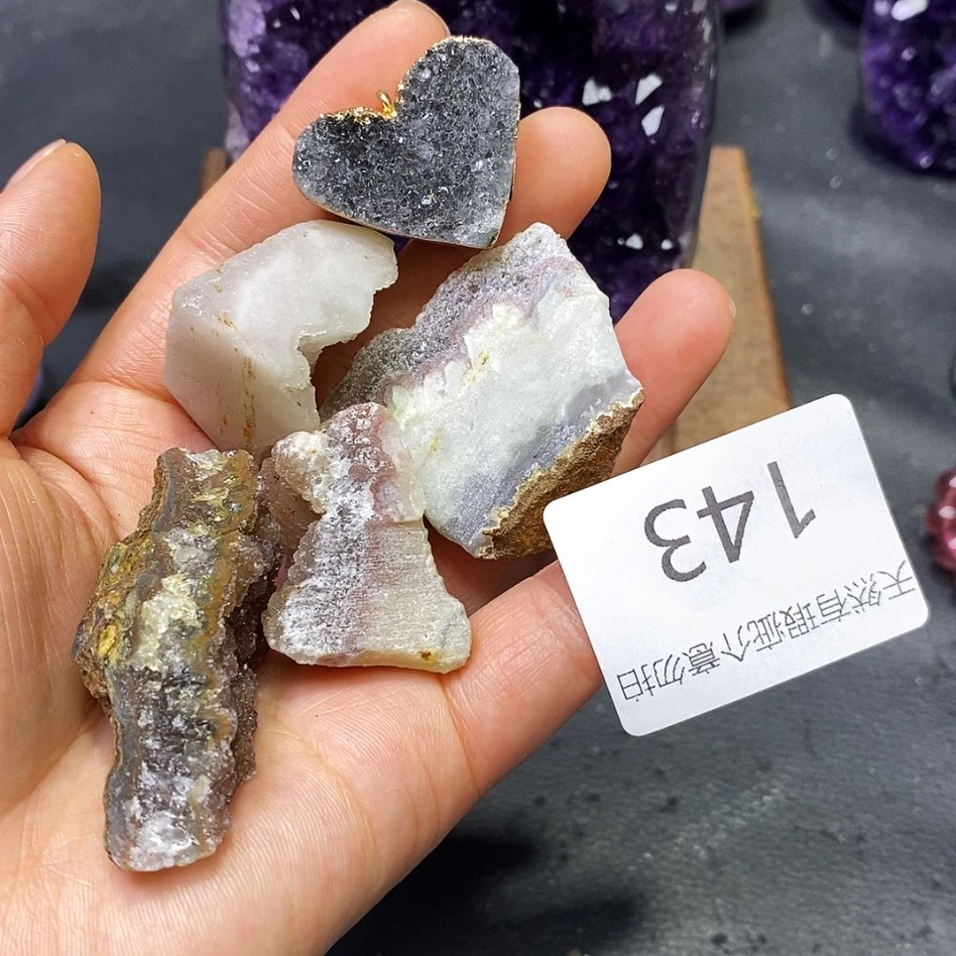 紫晶珠宝半成品未镶嵌