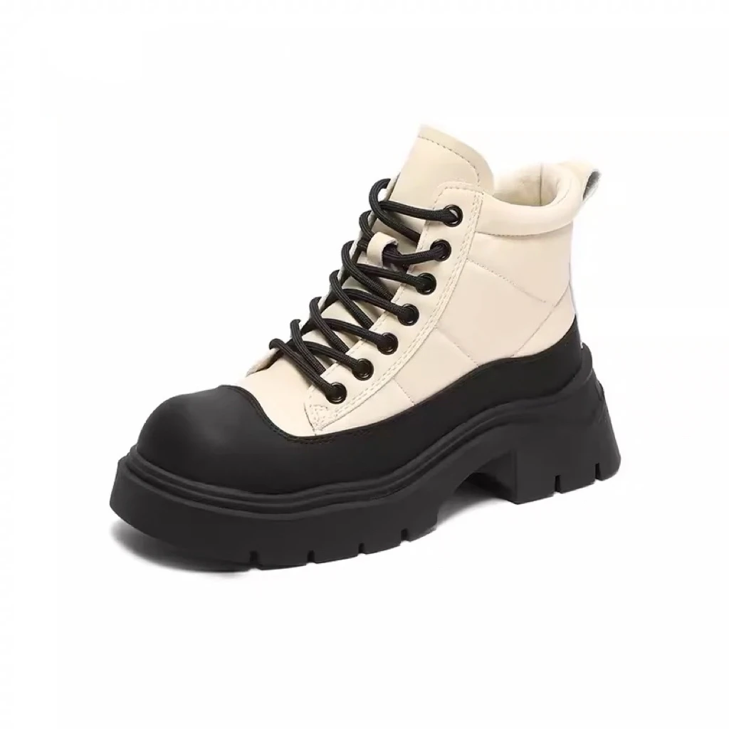 冬季1667加绒厚底马丁靴短靴女鞋23D