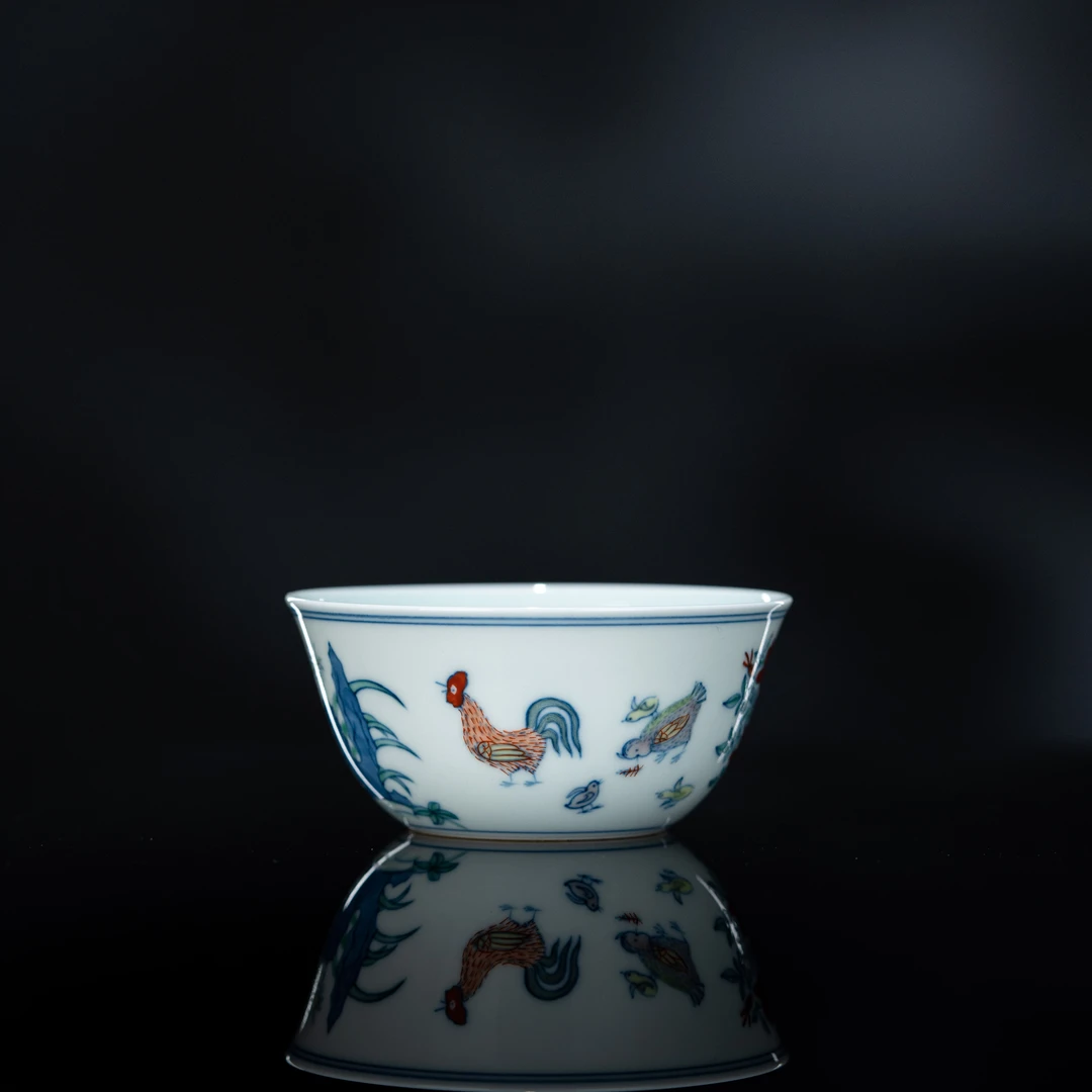 御器斗彩鸡缸杯（联名）105cc家用泡茶茶具