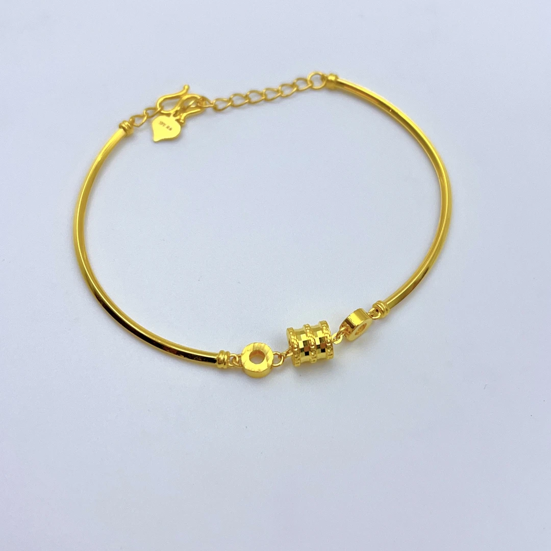 足金999小蛮腰黄金手链5G精工流行经典百搭