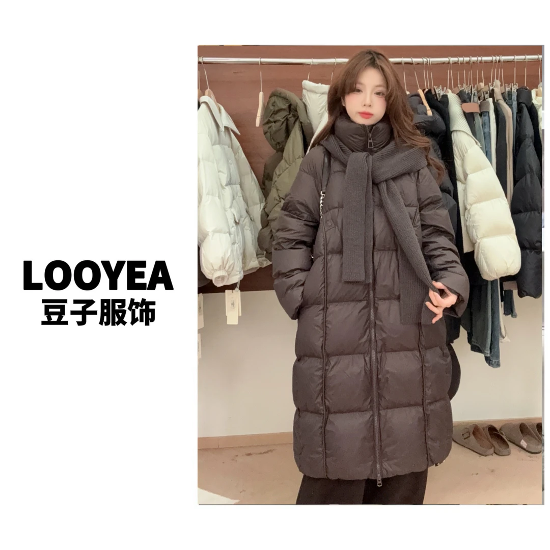 【清婉】豆子 冬季新款立领长款羽绒服 B1003